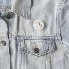 Life Is Cool Happy Smiling Face Emoji Button