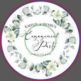 Green Eucalyptus Leaves Botanical Engagement Party Paper Bowls