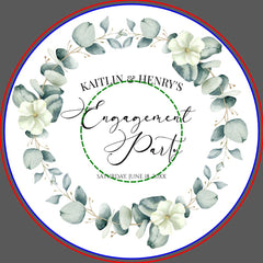 Green Eucalyptus Leaves Botanical Engagement Party Paper Bowls
