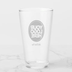 Personalized Logo, Casual Script text Beer Glasses