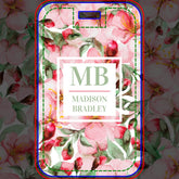 Personalized Cherry Blossom Monogram Name Luggage Tag