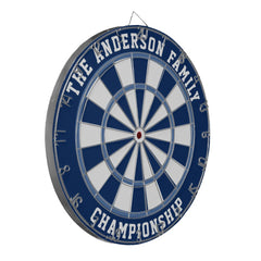 Custom Family Name Personalized Blue Dartboard
