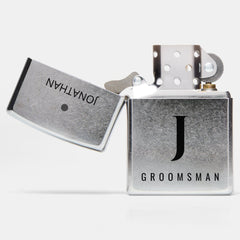 Groomsman | Best Man elegant monogrammed favor Zippo Lighter