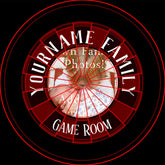 Family Name One Photo Game Room Dart Board