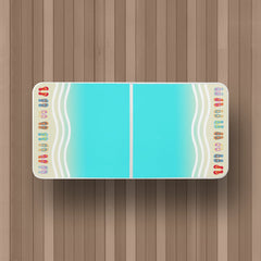 Beach Party Happy Birthday Autograph Beer Pong Table