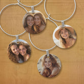 Create Your Own Collage with 4 Photos Wine Charm