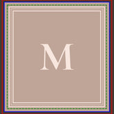 Elegant Minimalist Beige Monogram Shower Curtain