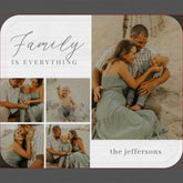 Family Collage Rustic Modern Personalized Mousepad