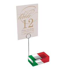 Custom Italian flag table place card holders