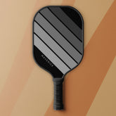 Retro Stripe Pattern Black Gray vintage vibe Pickleball Paddle