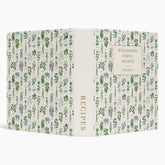 Personalized Botanical Herbs Vintage Family Recipe 3 Ring Binder