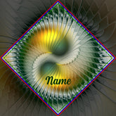 Yin Yang Green Yellow Abstract Fractal Pet Bandana