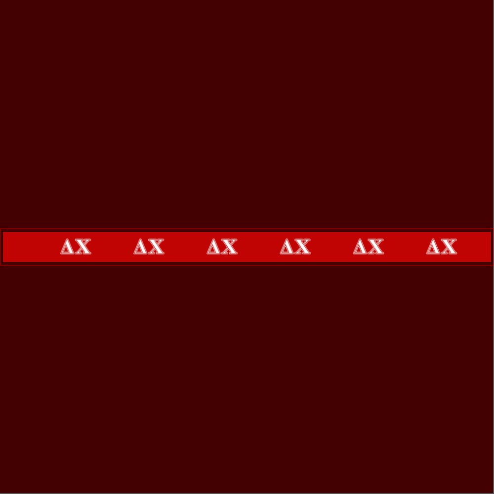 Delta Chi White and Red Letters Pet Collar