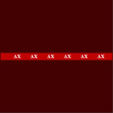 Delta Chi White and Red Letters Pet Collar