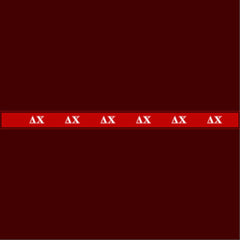Delta Chi White and Red Letters Pet Collar