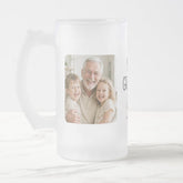 Best Grandpa Ever Frosted Minimalist Photo Beer Frosted Glass Beer Mug