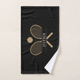 Tennis Rackets & Name Sports Hand Towel