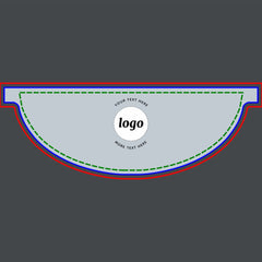 Round Logo Text Promotional Business Blue Fanny Pack