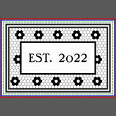 Established 2022 Black White Tile Design Custom Doormat
