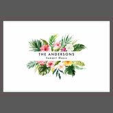 Tropical botanical floral summer vacation kitchen towel