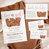Bear Theme Gender Reveal Party Favor Gift Tags