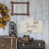 Farmhouse Floral Custom Established Year Door Sign
