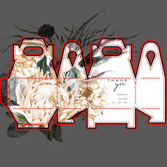 White Floral Wedding Favor Box
