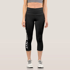 Create Your Own Custom Text Capri Leggings
