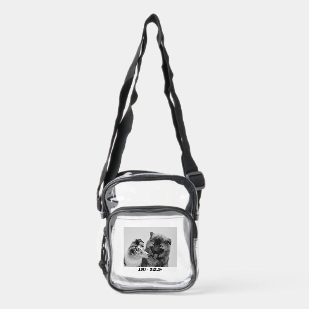 Personalized Pet Photo and Names Clear Crossbody Bag