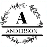 Custom Family Name and Initial Etched Engraved Cutting Board