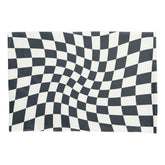 Retro Black White Checks Warped Checkered Dorm Pillow Case