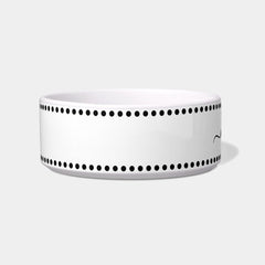 Black White Name Pet Bowl