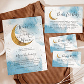 Over The Moon Blue Sky Baby Shower Favor Tags