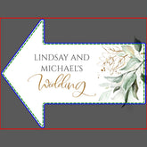Gold Leaves Greenery Boho Summer Wedding Sign