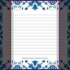 Mediterranean Blue Tiles Italy Recipe Cards