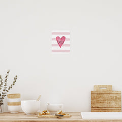 You are Loved Customizable Pink Heart Baby Girl's Poster