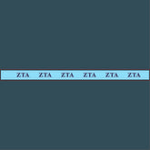 Zeta Tau Alpha Navy Letters Pet Collar