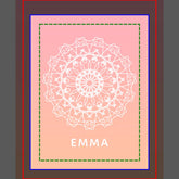 Personalized Mandala Dorm Room Pink Ombre Wall Hanging Tapestry