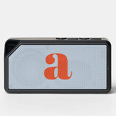 Modern Monogram Initial Letter Cool Blue Orange Bluetooth Speaker
