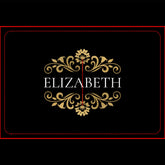 Elegant Monogram Black Gold Bath Mat