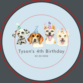 Watercolor Puppy Dog Kids Birthday Party Paper Plates