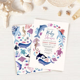 Modern Under the Sea Gender Neutral Baby Shower Paper Plates