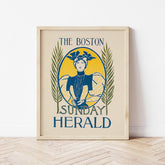 Vintage Boston Sunday Herald Poster