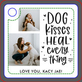 Dog Kisses Editable Color Dog Lover Keychain