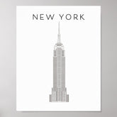 NEW YORK EMPIRE STATE POSTER