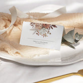Rustic Autumn Florals Names Date Wedding Place Card