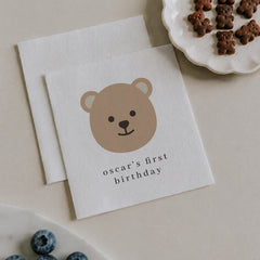 Teddy Bear Face Paper Napkin