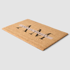 Personalized Initial and Name | Custom Welcome Fiber Doormat