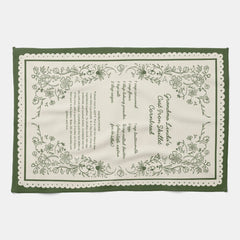 Custom Family Recipe Kitchen Towel Keepsake