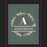 Sage Green Personalized Family Monogram Wall Hanging Tapestry